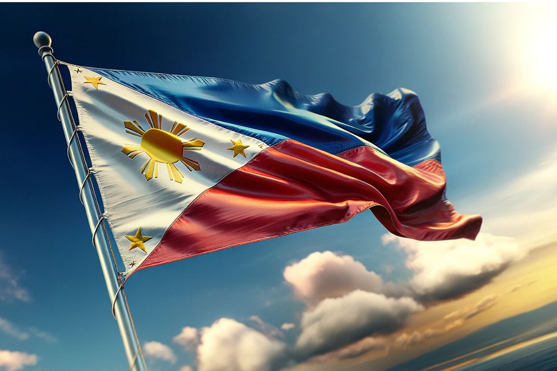 Fluturând steagul filipinez