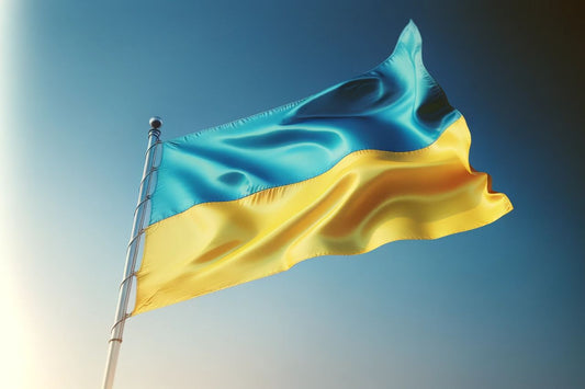 Steagul fluturând al Ucrainei