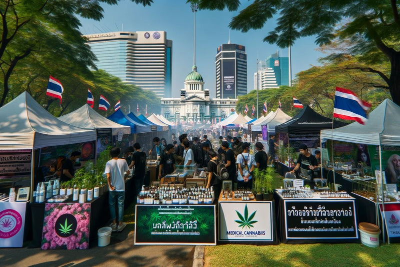 Târg de canabis în Thailanda