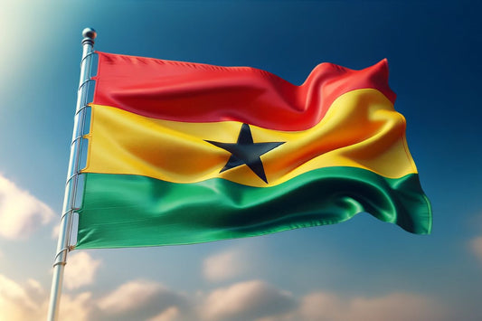 Steagul ghanez fluturând