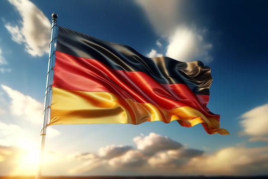 Steagul Germaniei fluturând