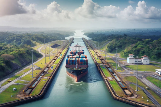 Navă de marfă în Canalul Panama