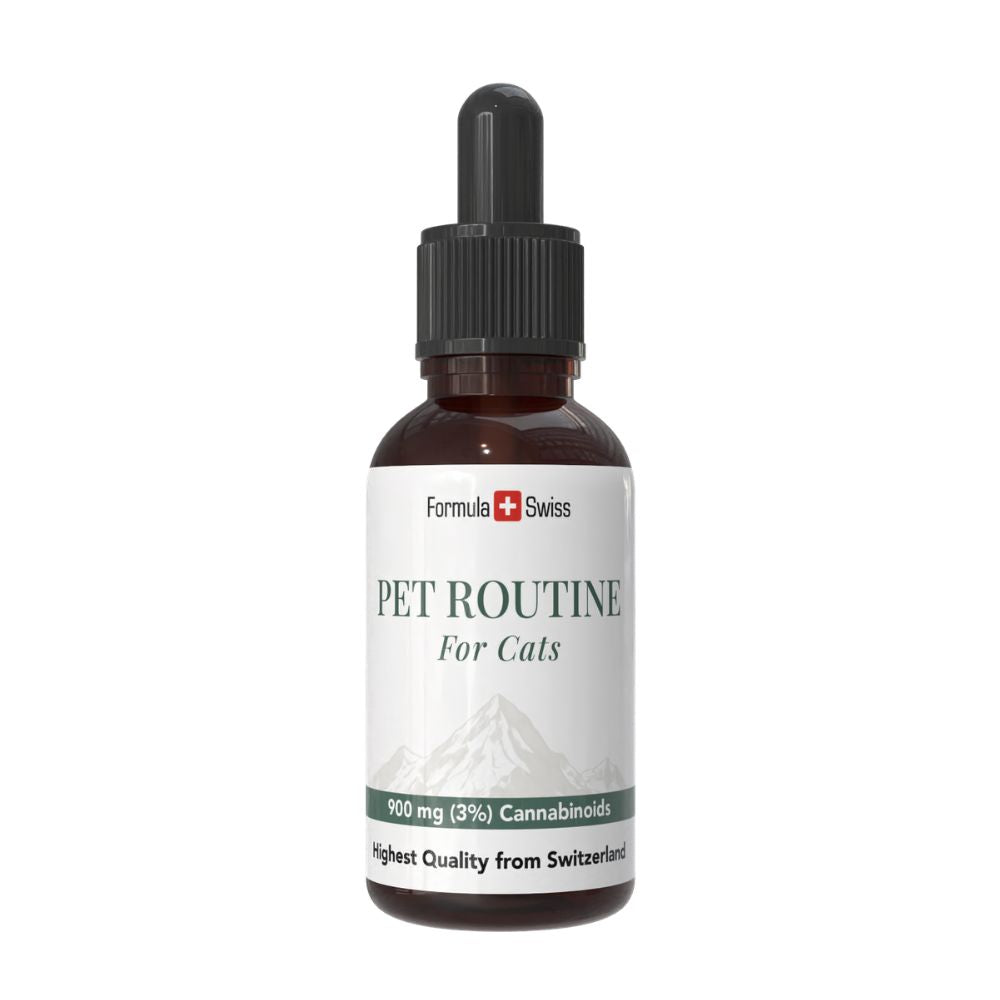 Formula Swiss Pet Routine pentru pisici – ulei CBD 3 %, flacon cu pipetă
