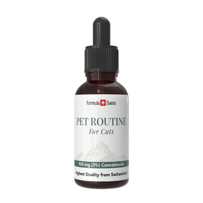 Formula Swiss Pet Routine pentru pisici – ulei CBD 3 %, flacon cu pipetă