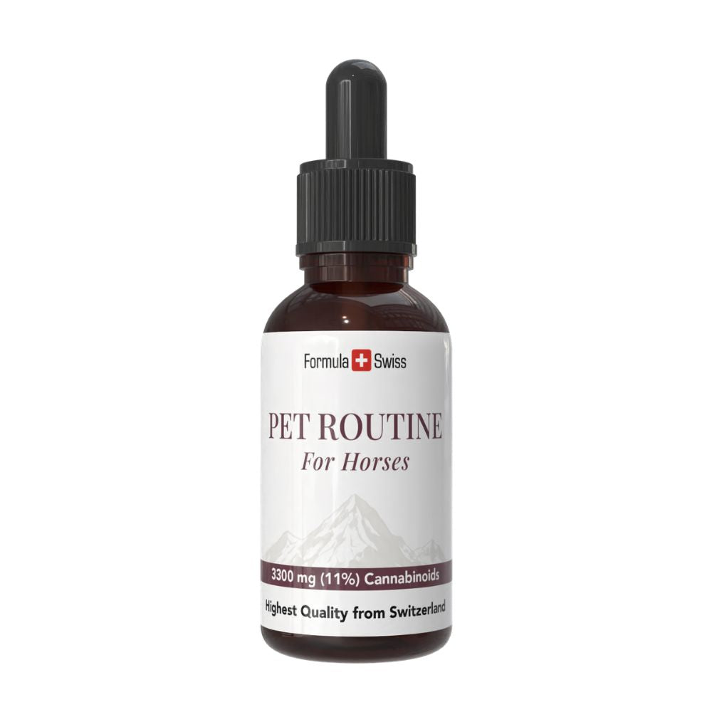 Formula Swiss Pet Routine pentru cai – ulei CBD 10 %, flacon cu pipetă